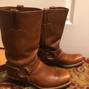 Frye harness boots in brown